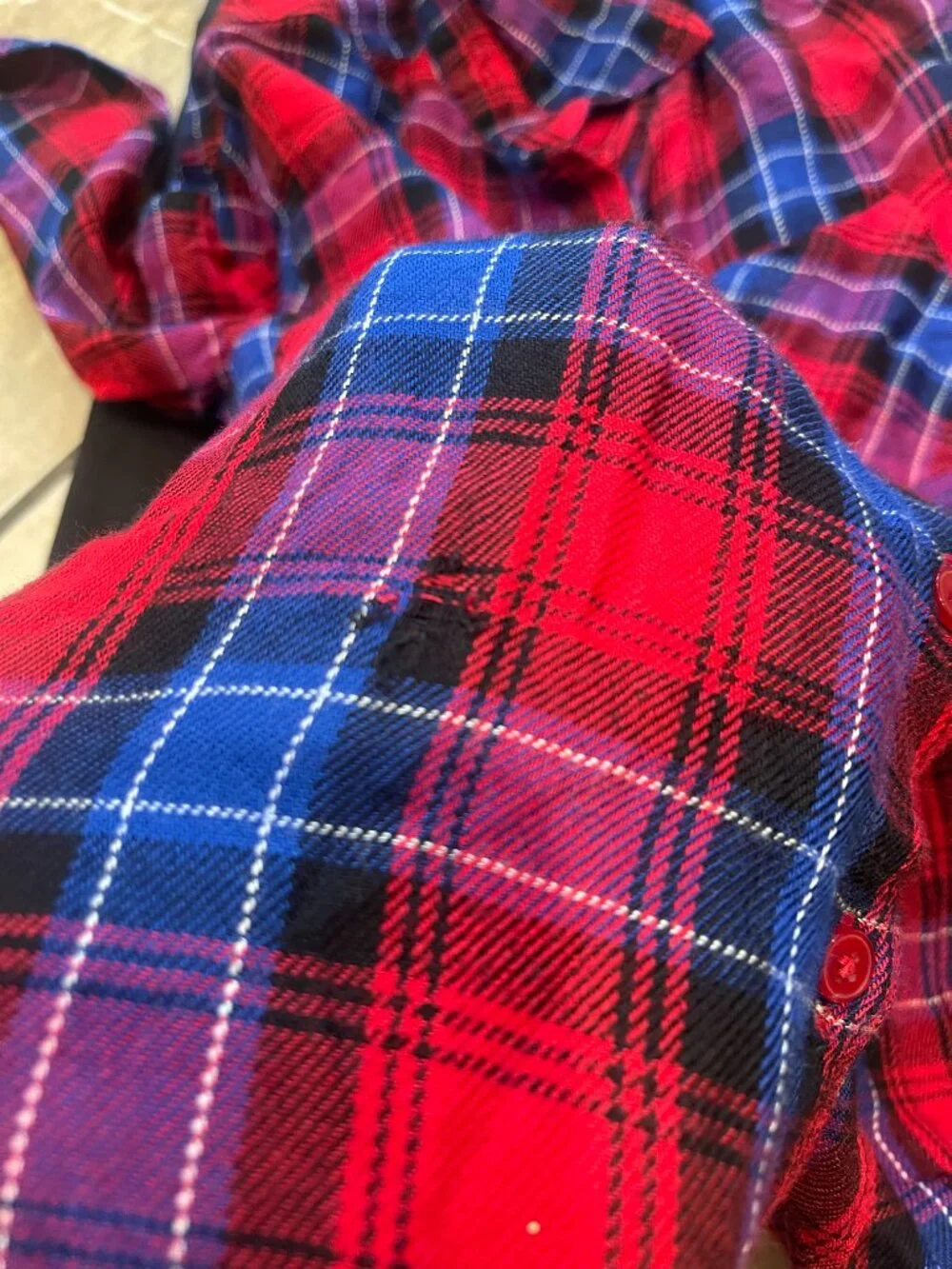 Justice Girls Size 8 Plaid Shirt & Glitter Logo Leggings Outfit Set